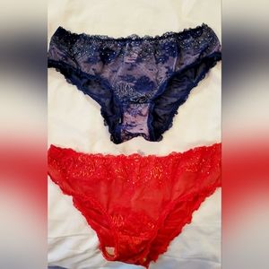 Victoria Secret Lace Panties  2 Pr Large